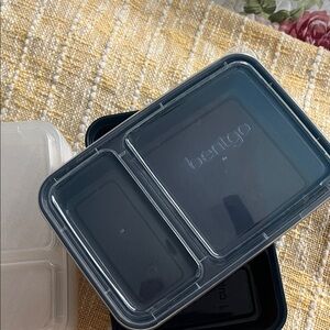 Blue and Clear Food Storage Containers